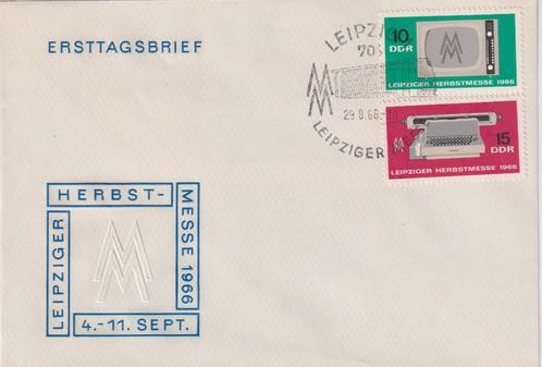 DDR 014 1966 Leipziger EXPO, Postzegels en Munten, Postzegels | Eerstedagenveloppen, Onbeschreven, Europa, Ophalen of Verzenden