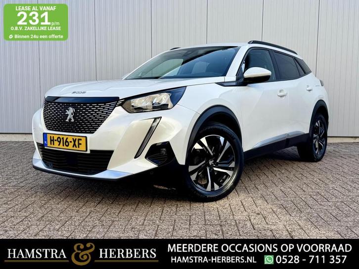 Peugeot 2008 automaat 1.2 PureTech Blue Lease Allure wit, Auto's, Peugeot, Bedrijf, Te koop, ABS, Achteruitrijcamera, Airbags