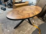Ovale Eettafel Visgraat Motief 210x105 b keuze, Huis en Inrichting, Tafels | Eettafels, Ophalen, 100 tot 150 cm, Eikenhout, Nieuw