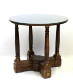 Empire-stijl tafel met zuilen (Fineer+ verguld brons beslag), Ophalen of Verzenden