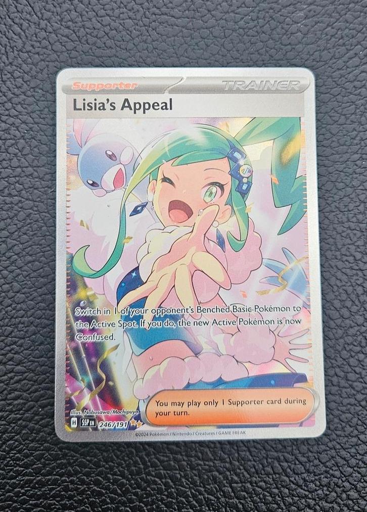 Lisia's Appeal - Trainer Supporter - 246/191 pokemon kaart, Hobby en Vrije tijd, Verzamelkaartspellen | Pokémon, Zo goed als nieuw