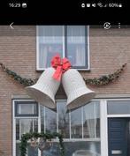 2 grote rattan / rotan (kerst) klokken, Ophalen, Zo goed als nieuw