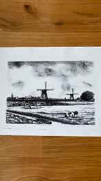 Litho Johan Groot Gezicht op Alkmaar, Antiek en Kunst, Kunst | Litho's en Zeefdrukken, Ophalen