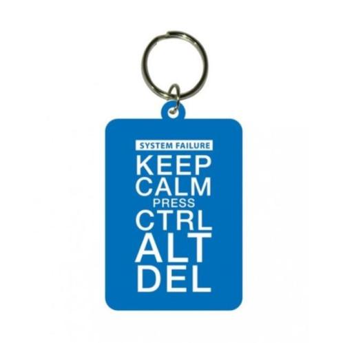 Keep Calm Press CTRL ALT DEL sleutelhanger bij Superwens!, Verzamelen, Sleutelhangers, Nieuw, Overige typen, Ophalen of Verzenden