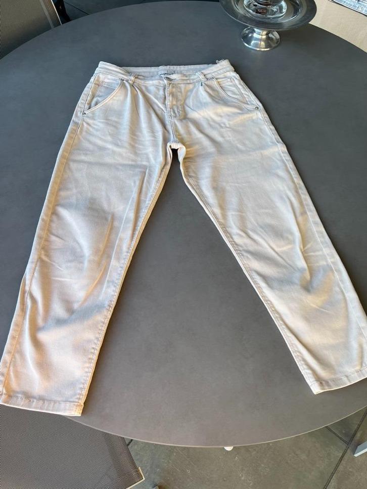 Ecru PageOne momfit broek, maat 40, Kleding | Dames, Broeken en Pantalons, Zo goed als nieuw, Maat 38/40 (M), Beige, Lang, Verzenden