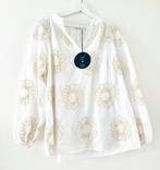100% katoen witte blouse met borduursels nieuw met kaartje, Kleding | Dames, Blouses en Tunieken, Nieuw, Maat 38/40 (M), Merkloos