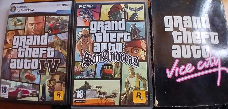 PC Games: Grand Theft Auto Collectie, Spelcomputers en Games, Games | Pc, Gebruikt, Avontuur en Actie, 1 speler, Vanaf 18 jaar