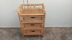 Rotan laden kastje, Huis en Inrichting, Kasten | Ladekasten, Ophalen, Minder dan 50 cm, Gebruikt, 3 of 4 laden