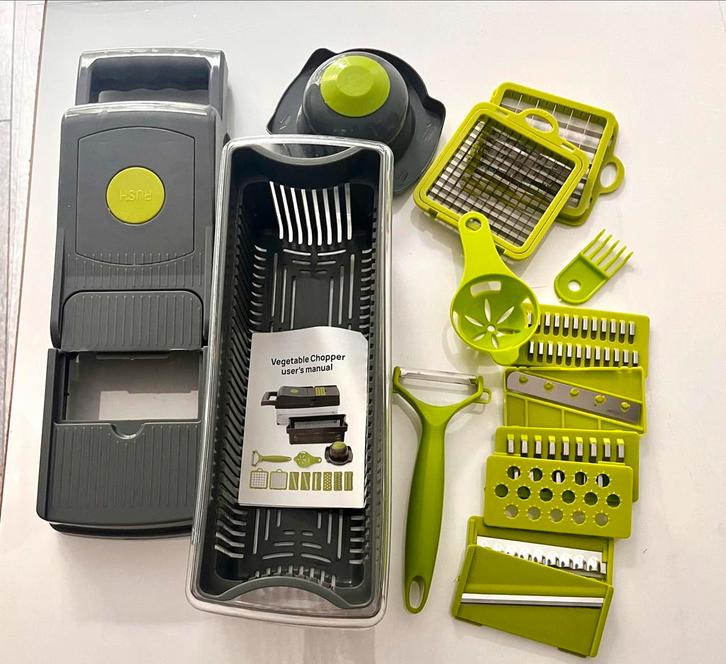 Multifunctionele Groentesnijder & Hakker Set, Huis en Inrichting, Keuken | Keukenbenodigdheden, Zo goed als nieuw, Ophalen of Verzenden