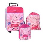 Peppa Pig Reisset: Trolley Koffer, Rugzak en Gymtas, Sieraden, Tassen en Uiterlijk, Koffers, Nieuw, Overige materialen, Minder dan 35 cm