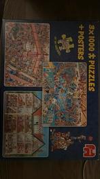 Jan van Haasteren 3x 1000stukjes, Hobby en Vrije tijd, Denksport en Puzzels, Ophalen, Meer dan 1500 stukjes, Zo goed als nieuw