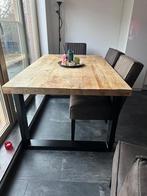 Eettafel met 4 stoelen - Mooie set!, Ophalen, Gebruikt, 100 tot 150 cm, Vier personen