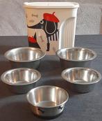 Set van 5 honden voerbakjes en droogvoer voorraadcontainer, Ophalen of Verzenden, Gebruikt