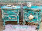 Shabby/Beachlook/Ibiza/Kastje/Nachtkastje, Ophalen of Verzenden, Zo goed als nieuw, Hout, Hout