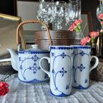 Melkpot met mokken Indian Blue vintage, Ophalen of Verzenden, Keramiek, Overige stijlen, Kop(pen) en/of Schotel(s)