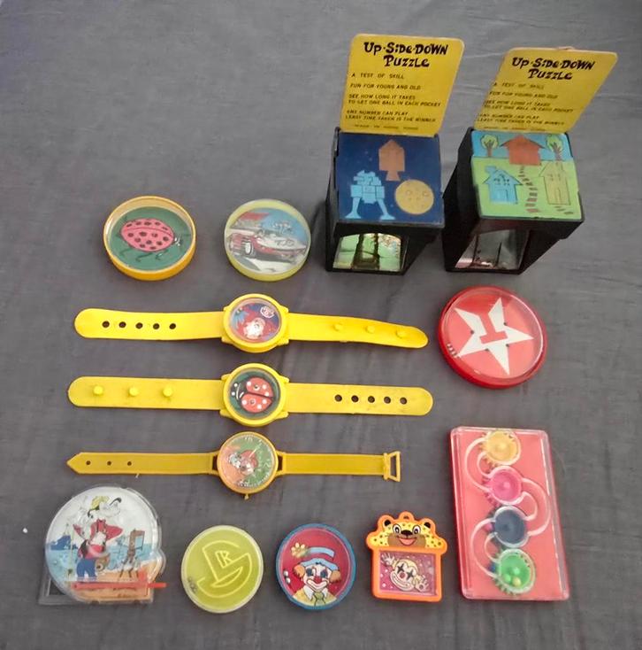 Vintage kleine behendigheid (doolhof)spelletjes, Verzamelen, Speelgoed, Gebruikt, Ophalen of Verzenden