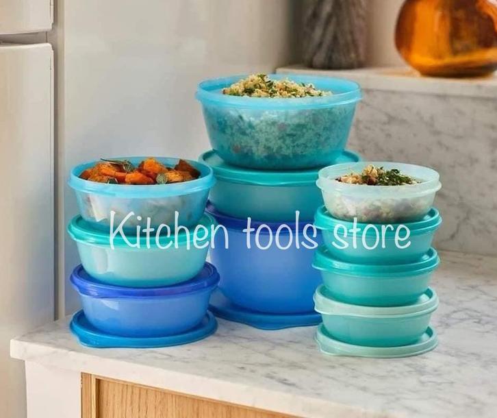 Tupperware set 10x Ruimtekommen koelkast bewaarbak voorraad, Huis en Inrichting, Keuken | Tupperware, Nieuw, Bak of Kom, Ophalen of Verzenden