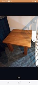 Eiken hoektafeltje, Huis en Inrichting, Tafels | Salontafels, 50 tot 100 cm, 50 tot 75 cm, Vierkant, Zo goed als nieuw