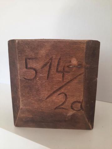 Vintage houten industriële mal / gietvorm – decoratief beschikbaar voor biedingen