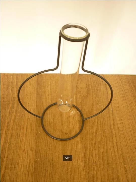 Balvi Draadvaasje / 3D vaas / silhouet vaasje - NIEUW !!!, Zwart, Nieuw, Ophalen of Verzenden, Glas