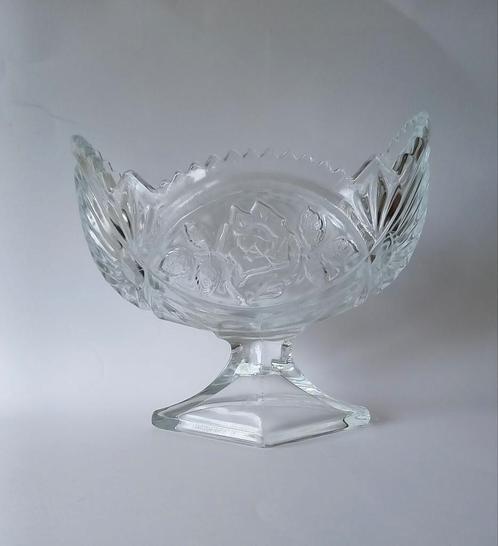 jardiniere persglas rozen Zabkowice Polen, Antiek en Kunst, Antiek | Glas en Kristal, Ophalen of Verzenden
