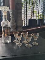 Glazen karaf met 5 likeurglaasjes, Antiek en Kunst, Antiek | Glas en Kristal, Ophalen of Verzenden