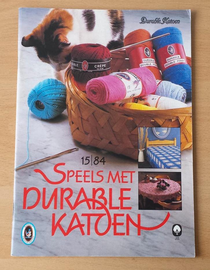 Haken - Speels met Durable Katoen - nr.15 - 1984, Hobby en Vrije tijd, Breien en Haken, Gebruikt, Haken, Patroon of Boek, Ophalen of Verzenden
