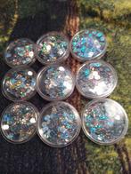 9 doosjes hologram pailletten, Hobby en Vrije tijd, Naaien en Fournituren, Ophalen, Nieuw
