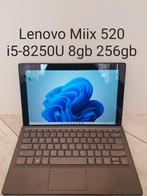 Perfecte staat: Lenovo Miix 520 i5-8250U 8gb 256gb touch fhd, 256 GB, 2 tot 3 Ghz, Qwerty, 8 GB