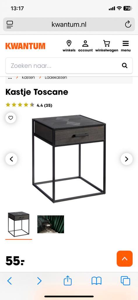 2 industriële nachtkastjes: nog te koop bij Kwantum, Huis en Inrichting, Tafels | Sidetables, Gebruikt, 25 tot 50 cm, 50 tot 100 cm
