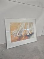 Ingrid dingan aquarel scheepvaart, Antiek en Kunst, Ophalen of Verzenden