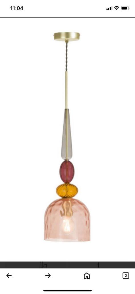Hanglamp Coco Maison, Huis en Inrichting, Lampen | Hanglampen, Zo goed als nieuw, Minder dan 50 cm, Glas, Ophalen