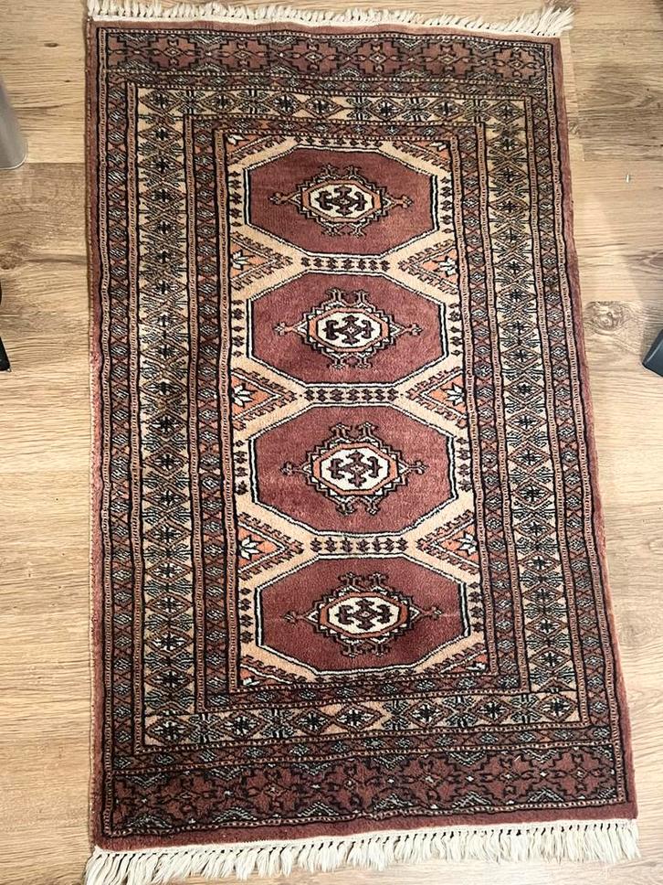 vintage Perzisch tapijt handgeknoopt Afmeting 60x100 cm, Huis en Inrichting, Stoffering | Tapijten en Kleden, Gebruikt, Minder dan 50 cm