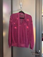 Paarse roberto cavalli trui met glitter sterren - Maat 42, Paars, Maat 42/44 (L), Ophalen of Verzenden, Zo goed als nieuw