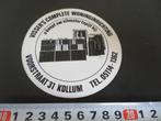 sticker Kollum Visser's complete woninginrichting Voorstraat, Ophalen, Zo goed als nieuw, Bedrijf of Vereniging