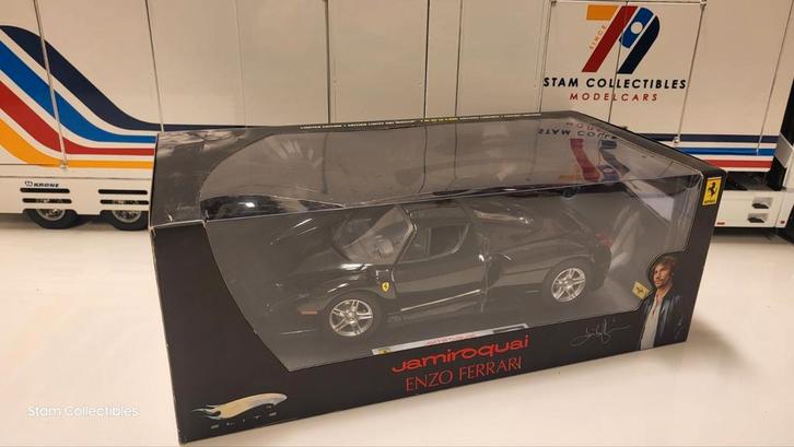 Hotwheels Elite Ferrari Enzo Black Jamiroquai, Hobby en Vrije tijd, Modelauto's | 1:18, Zo goed als nieuw, Auto, Hot Wheels, Ophalen of Verzenden