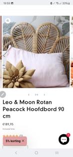 Hoofdbord rotan Leo & Moon, Huis en Inrichting, Slaapkamer | Bedden, Ophalen, Tweepersoons, 200 cm