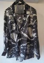 Mooie zwart tinten blouse merk Veto maat 46, Veto, Verzenden, Zo goed als nieuw, Blouse of Tuniek