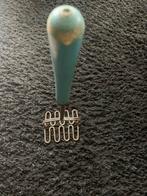 Vintage aardappel stamper stampot stamper retro blauw, Ophalen of Verzenden, Gebruikt