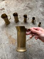 Messing Sier kannetjes Antiek Vintage. Maatbekers, Antiek en Kunst, Ophalen of Verzenden