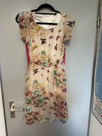 Zomerjurk met vlinders - Maat 36/38, Beige, Maat 46/48 (XL) of groter, Ophalen of Verzenden, Zo goed als nieuw