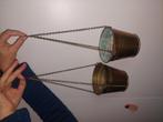 2 koperen hangpotjes, Huis en Inrichting, Lampen | Hanglampen, Ophalen of Verzenden, Gebruikt, Minder dan 50 cm