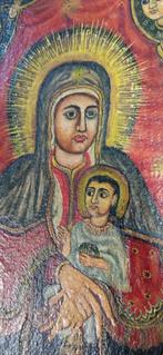 Antieke zeer zeldzame Afrika schilderij  / Icon uit Ethiopie, Ophalen of Verzenden