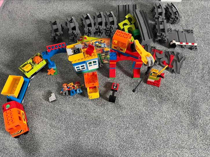 Duplo Treinset 10508 + Uitbreiding, Kinderen en Baby's, Speelgoed | Duplo en Lego, Gebruikt, Duplo, Complete set, Ophalen of Verzenden