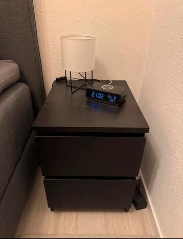 Ikea malm nachtkastje zwart