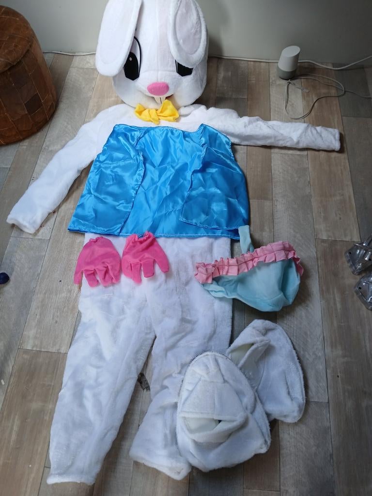 Paashaas / Konijn Mascotte Kostuum 150-170cm, Ophalen of Verzenden, Gebruikt, Pak of Jurk