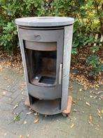 Speksteen Houtkachel fireplace Gebarsten Ruit, Gebruikt, Houtkachel, Ophalen of Verzenden, Vrijstaand