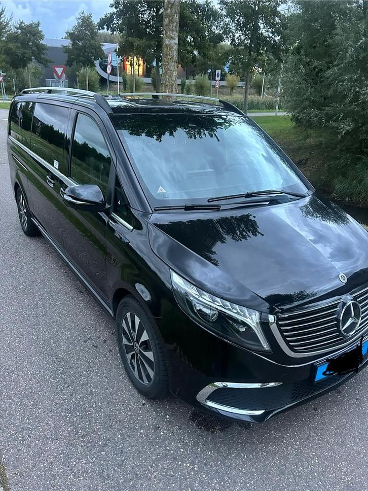 Mercedes-Benz EQV 300 L3 204pk 2021 Zwart, Auto's, Bestelauto's, Particulier, Achteruitrijcamera, Adaptive Cruise Control, Airconditioning