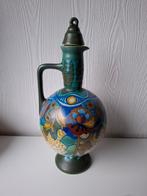 Zeldzaam mooie Gouda plateel Corona karaf, Ophalen of Verzenden