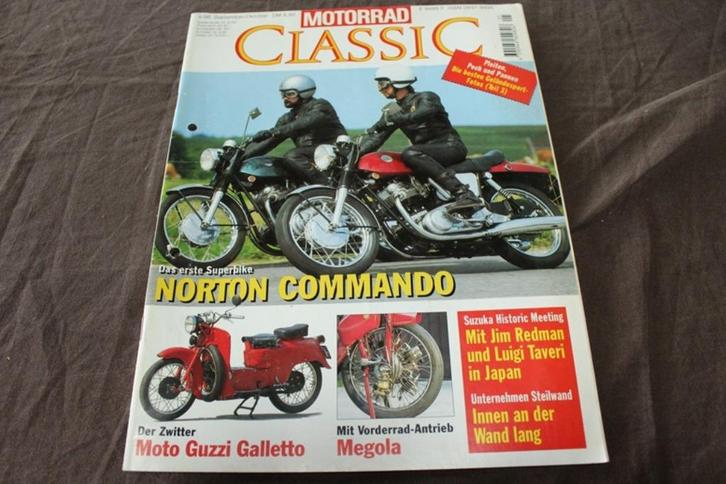 Motorrad Classic sept okt 1996 Norton Commando IFA Galletto, Boeken, Motoren, Gelezen, Ophalen of Verzenden